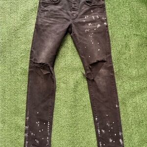 Black Men's Purple Jeans